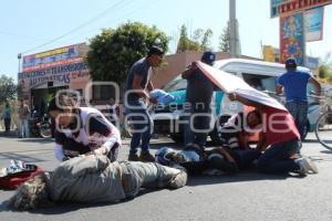 TEHUACÁN . ACCIDENTE CICLISTA