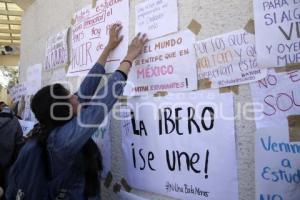 IBERO . MANIFESTACIÓN ESTUDIANTES