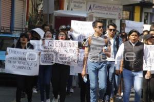 TEXMELUCAN . MANIFESTACIÓN ESTUDIANTES