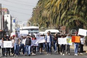 TEXMELUCAN . MANIFESTACIÓN ESTUDIANTES