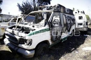 IMSS . INCENDIO VEHÍCULOS