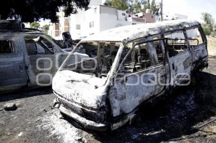 IMSS . INCENDIO VEHÍCULOS