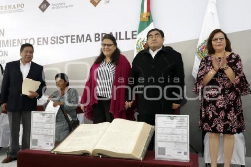 DIF . ACTAS DE NACIMIENTO EN BRAILLE