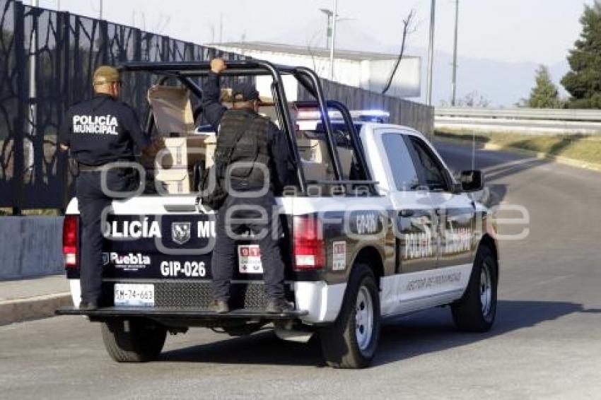 POLICÍA MUNICIPAL . DESALOJO C5