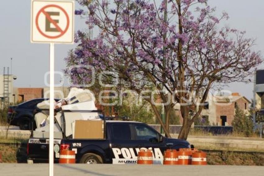 POLICÍA MUNICIPAL . DESALOJO C5