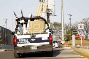 POLICÍA MUNICIPAL . DESALOJO C5