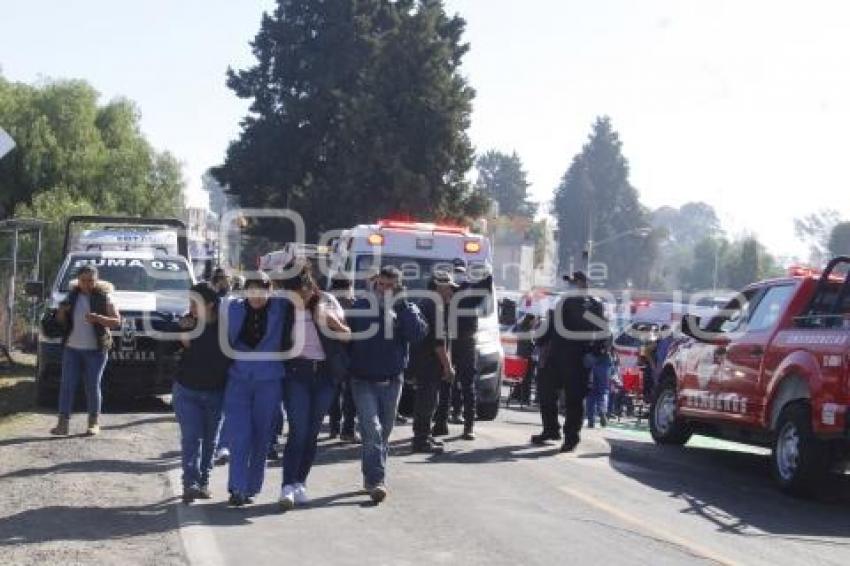 TLAXCALA . TRABAJADORES INTOXICADOS