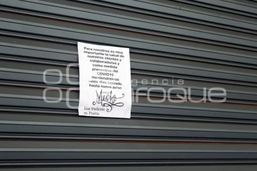 CORONAVIRUS . COMERCIOS CERRADOS