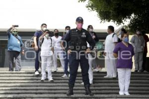 ISSSTE . POLICIA MUNICIPAL . HOMENAJE