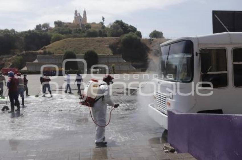 CORONAVIRUS . SANITIZACIÓN . CHOLULA