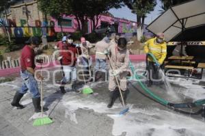 CORONAVIRUS . SANITIZACIÓN . CHOLULA