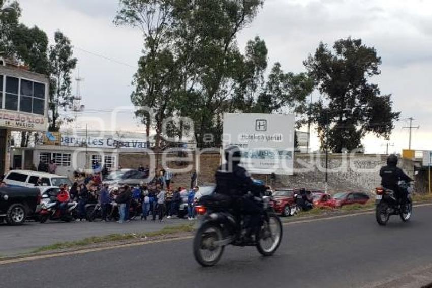 TEXMELUCAN . PROTESTA DE TIANGUISTAS