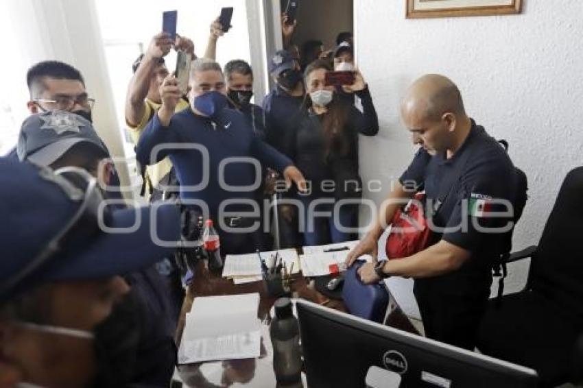 POLICÍA ESTATAL . MANIFESTACIÓN