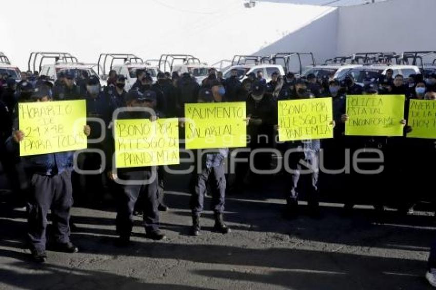 POLICÍA ESTATAL . MANIFESTACIÓN