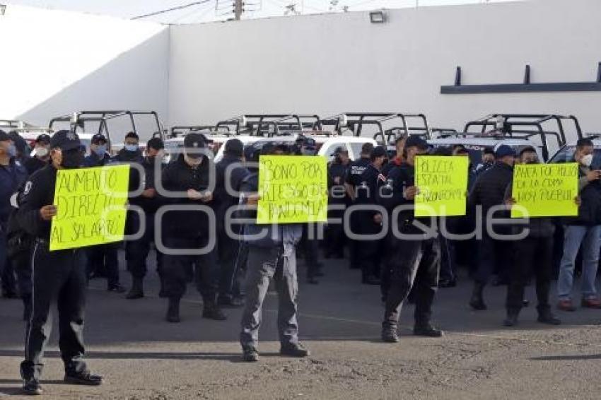 POLICÍA ESTATAL . MANIFESTACIÓN