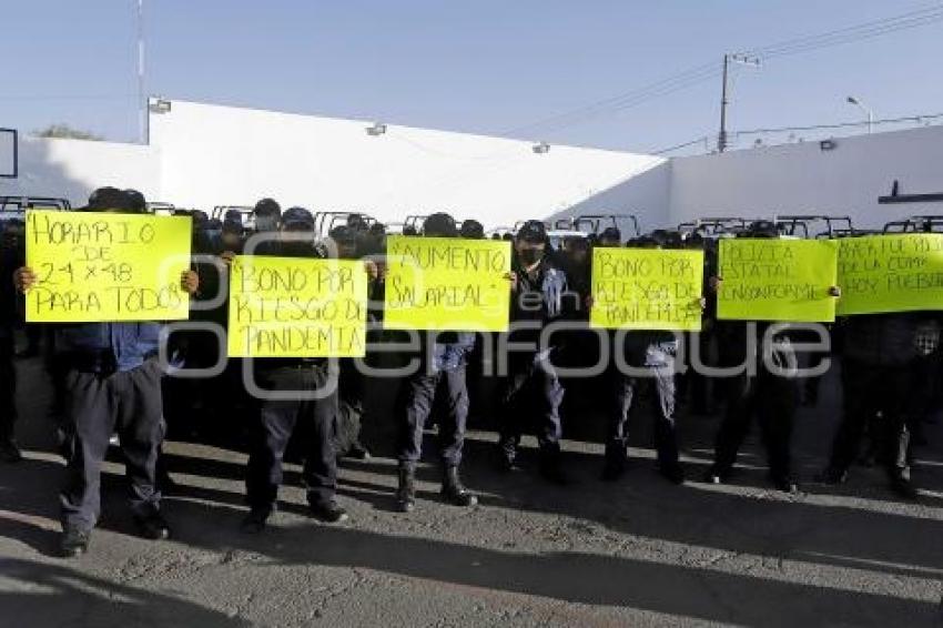 POLICÍA ESTATAL . MANIFESTACIÓN