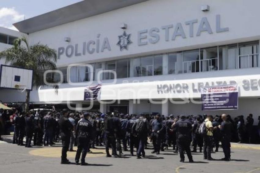 POLICÍA ESTATAL . MANIFESTACIÓN