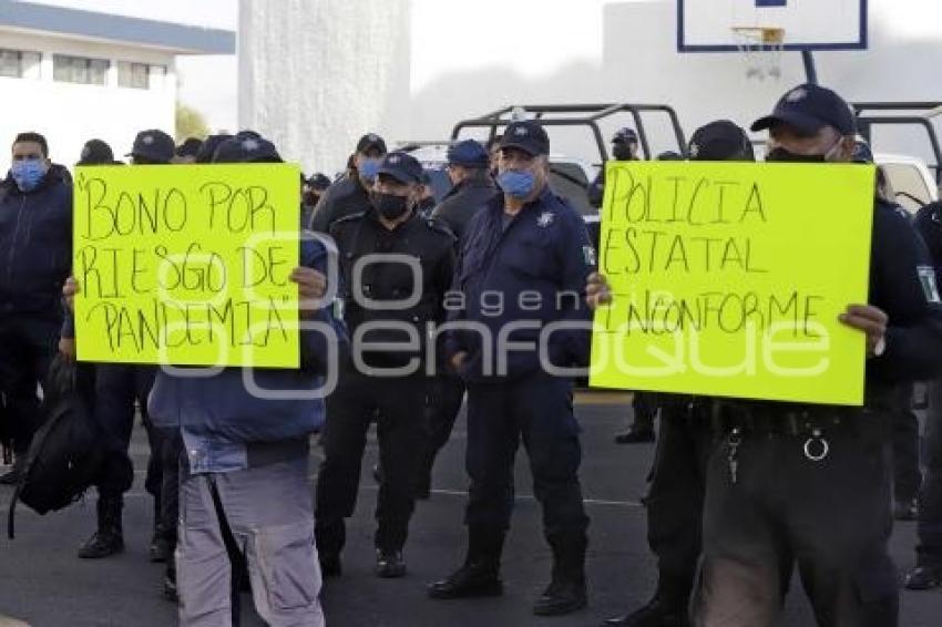 POLICÍA ESTATAL . MANIFESTACIÓN