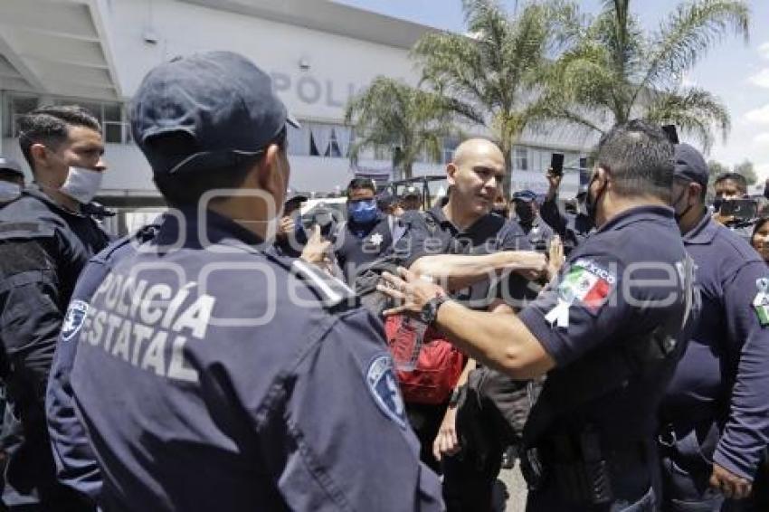 POLICÍA ESTATAL . MANIFESTACIÓN