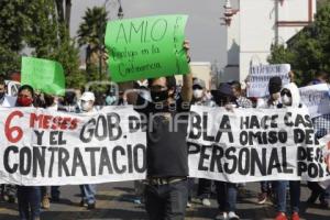 VISITA PRESIDENCIAL . MANIFESTACIÓN EXTRABAJADORES