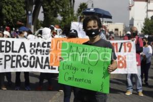 VISITA PRESIDENCIAL . MANIFESTACIÓN EXTRABAJADORES