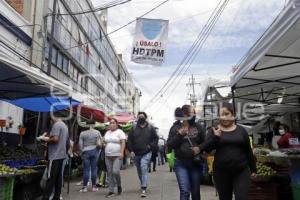 MERCADO 5 DE MAYO . LONA PREVENCIÓN