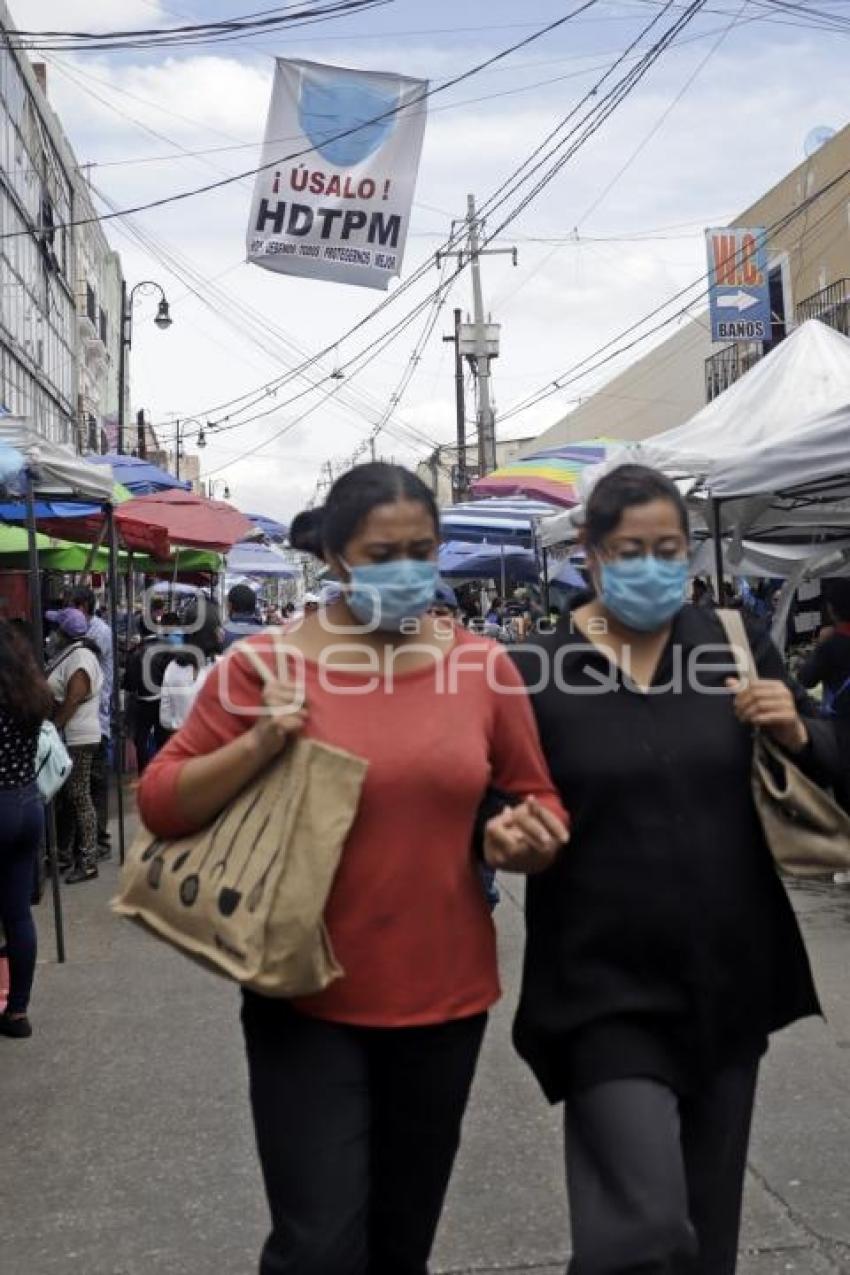 MERCADO 5 DE MAYO . LONA PREVENCIÓN