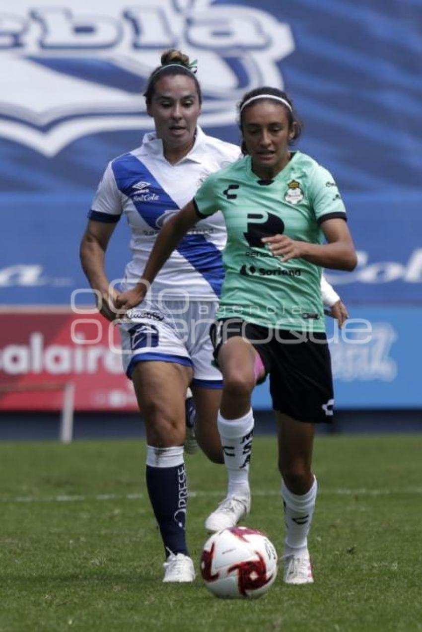 FÚTBOL FEMENIL . CLUB PUEBLA VS SANTOS