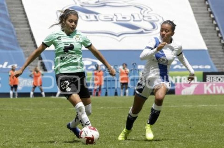 FÚTBOL FEMENIL . CLUB PUEBLA VS SANTOS