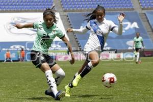 FÚTBOL FEMENIL . CLUB PUEBLA VS SANTOS