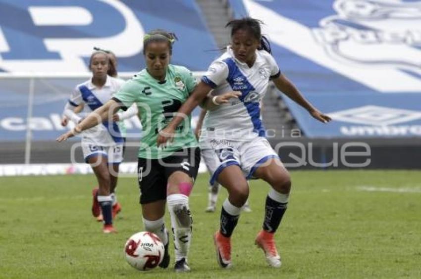 FÚTBOL FEMENIL . CLUB PUEBLA VS SANTOS