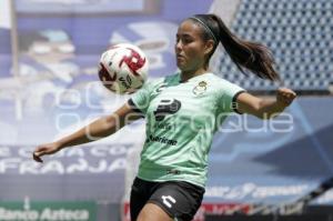 FÚTBOL FEMENIL . CLUB PUEBLA VS SANTOS