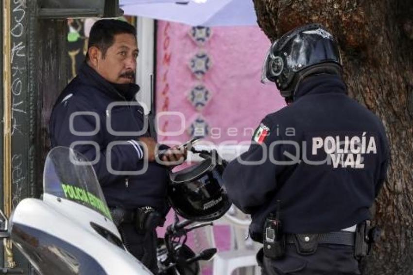 POLICÍA . MAL USO DE CUBREBOCAS