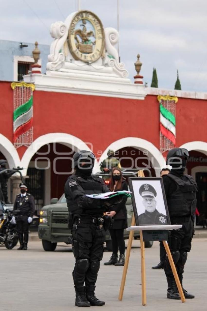 CHOLULA . HOMENAJE A POLICÍAS