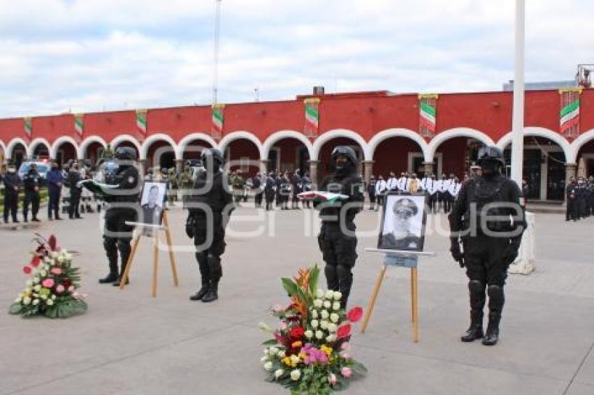 CHOLULA . HOMENAJE A POLICÍAS