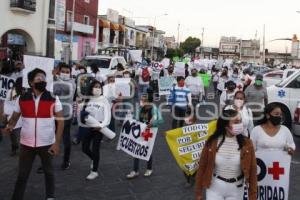 HUEJOTZINGO . MANIFESTACIÓN  INSEGURIDAD