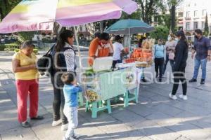 ZÓCALO . VENDEDORES AMBULANTES