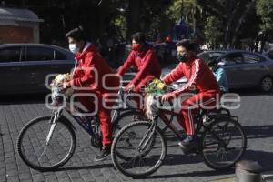 VIRGEN DE GUADALUPE . CICLISTAS