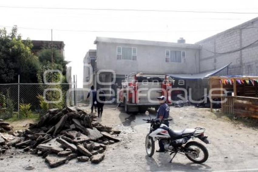 TEXMELUCAN . INCENDIO MAQUILADORA