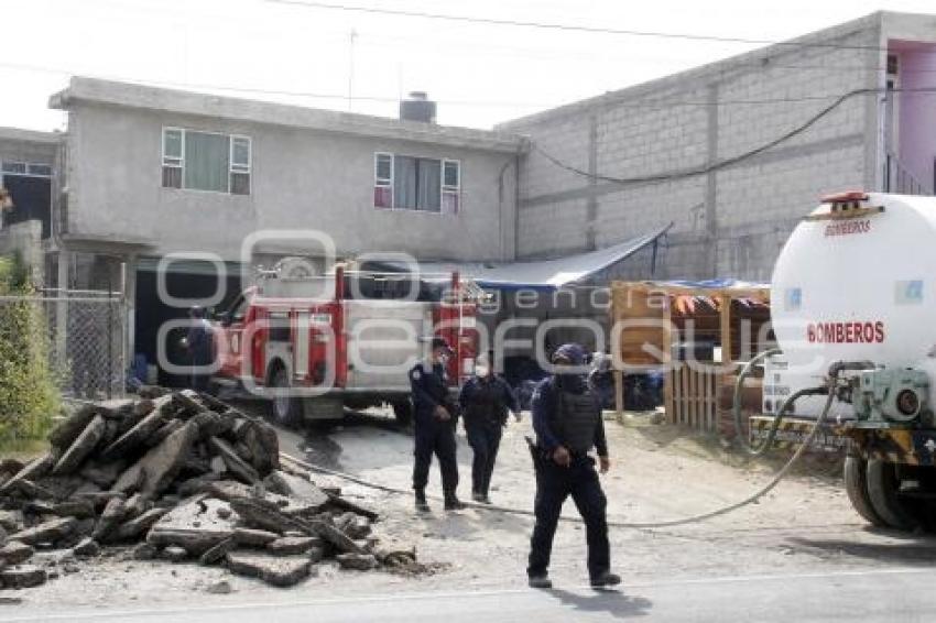 TEXMELUCAN . INCENDIO MAQUILADORA