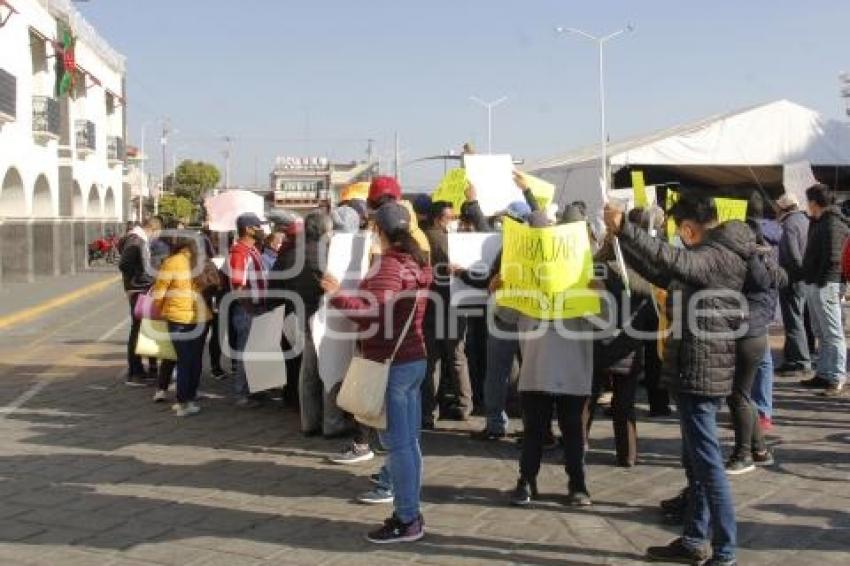 HUEJOTZINGO . MANIFESTACIÓN  TRANSPORTISTAS