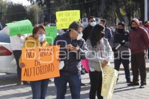 HUEJOTZINGO . MANIFESTACIÓN  TRANSPORTISTAS