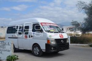 TEHUACÁN . CONFLICTO TRANSPORTISTAS