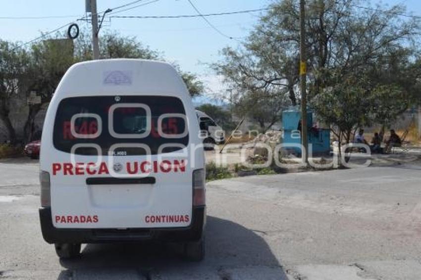 TEHUACÁN . CONFLICTO TRANSPORTISTAS