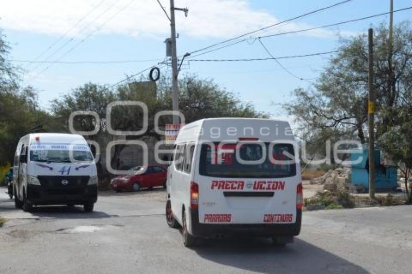 TEHUACÁN . CONFLICTO TRANSPORTISTAS