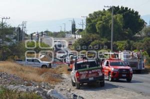 TEHUACÁN . ACCIDENTE AUTOMOVILÍSTICO