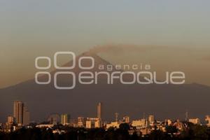 VOLCÁN POPOCATÉPETL . AMANECER