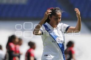 FÚTBOL FEMENIL . CLUB PUEBLA VS ATLAS