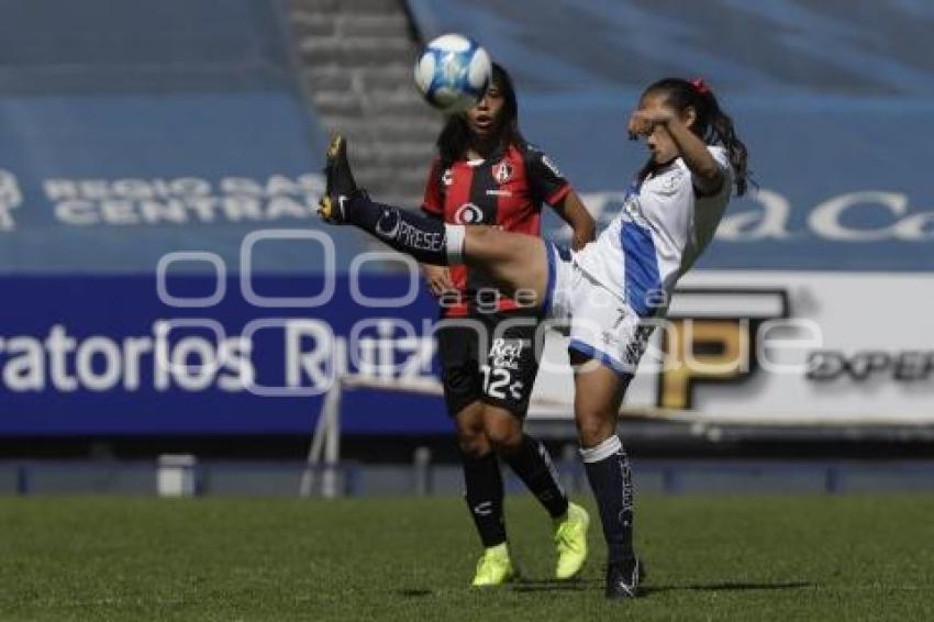 FÚTBOL FEMENIL . CLUB PUEBLA VS ATLAS