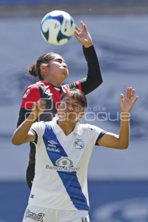 FÚTBOL FEMENIL . CLUB PUEBLA VS ATLAS